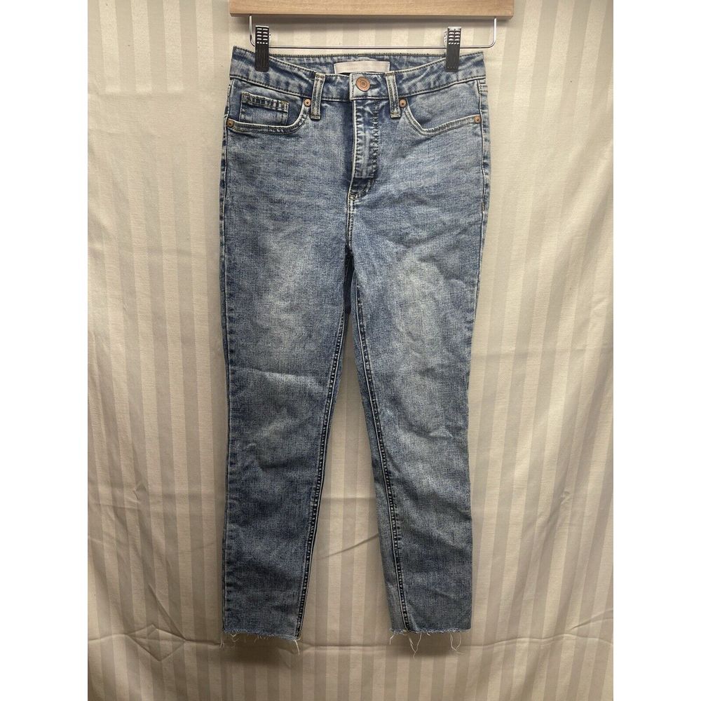 LC Lauren Conrad Jeans Womens High Rise Skinny Stretch Washed Blue Denim Size 2‎